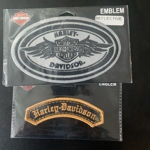 Harley Davidson patches.